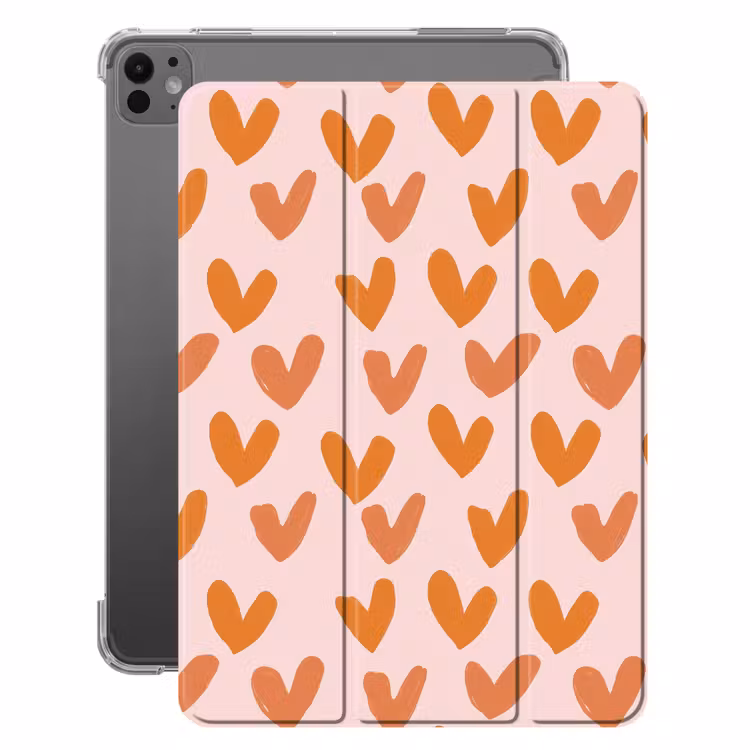 iPad-Hülle - Herzen - Signiert - Orange — 1
