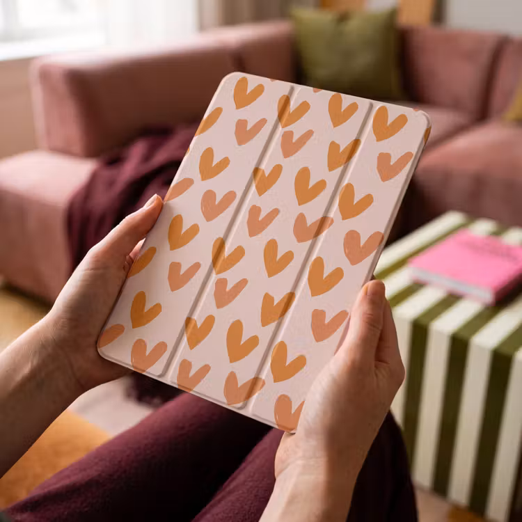 iPad-Hülle - Herzen - Signiert - Orange — 4