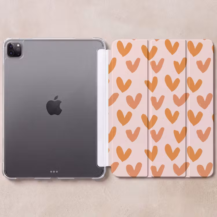 iPad-Hülle - Herzen - Signiert - Orange — 6