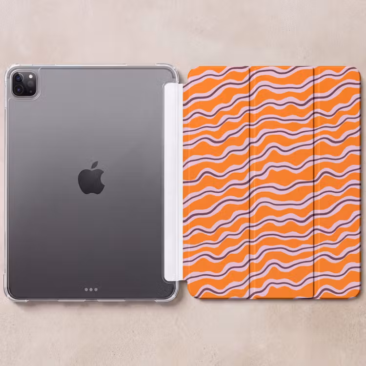 iPad-Hülle - Retro - Gewellt - Orange — 6