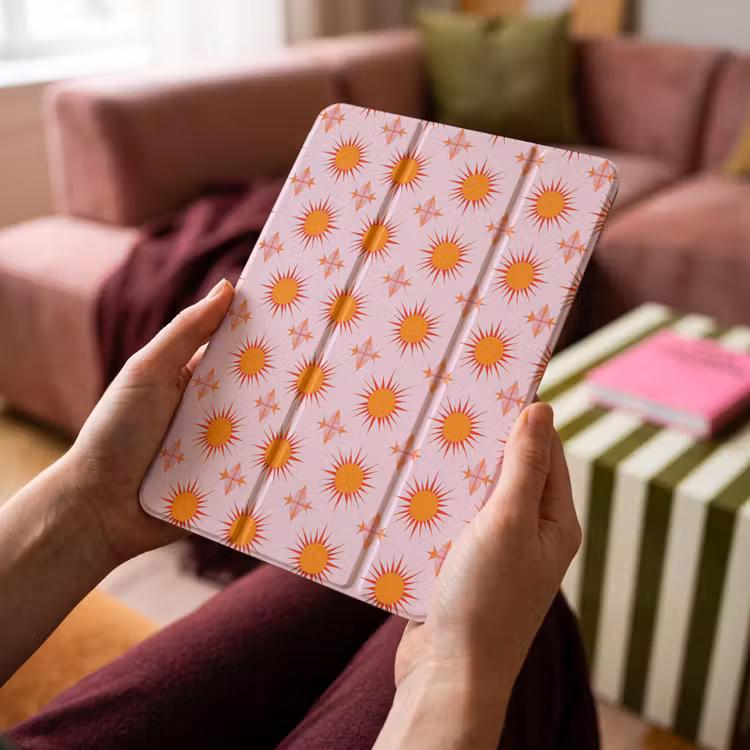 iPad-Hülle - Sonne - Muster - Rosa — 4