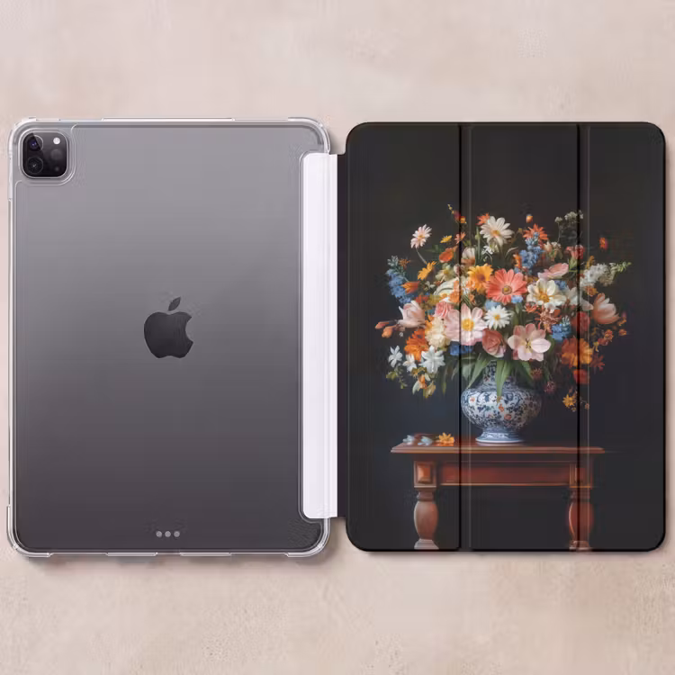 iPad-Hülle - Blumenstrauß - Rosa - Vase — 6