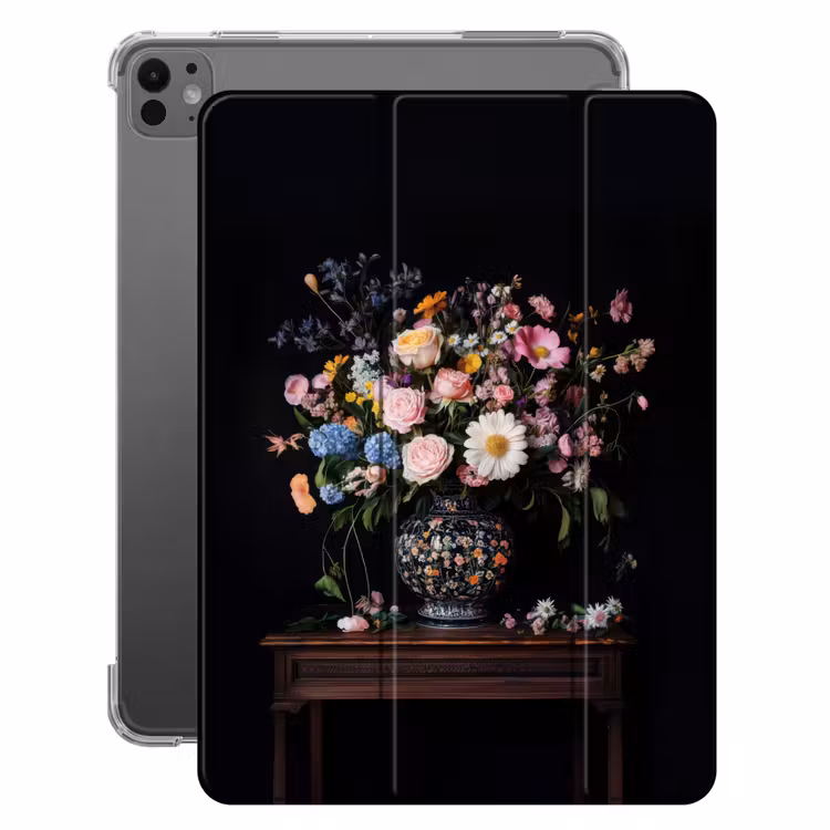 iPad-Hülle - Blumenvase - Holz - Blumen - Blumenstrauß — 1
