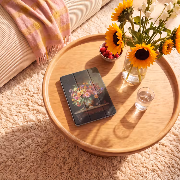 iPad-Hülle - Farben - Blumenstrauß - Vase - Holz — 2