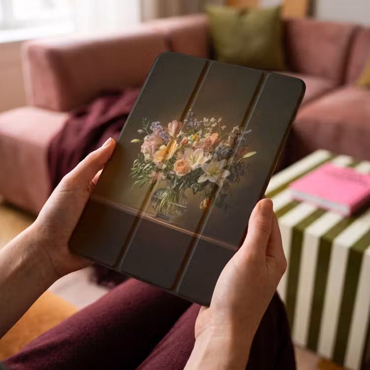 iPad-Hülle - Gläser - Blumen - Blumenstrauß - Farben — 4