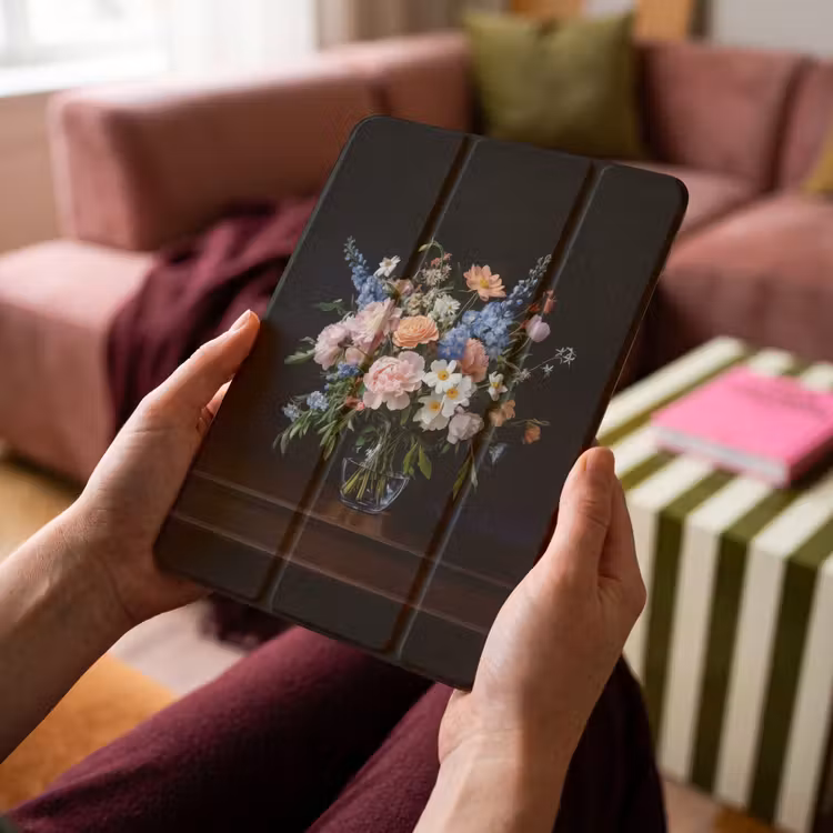 iPad-Hülle - Pastell - Blumen - Vase — 4