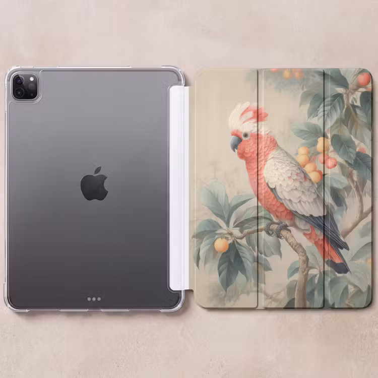 iPad-Hülle - Rosahaubenkakadu - Zweig mit Früchten - Blätter — 6