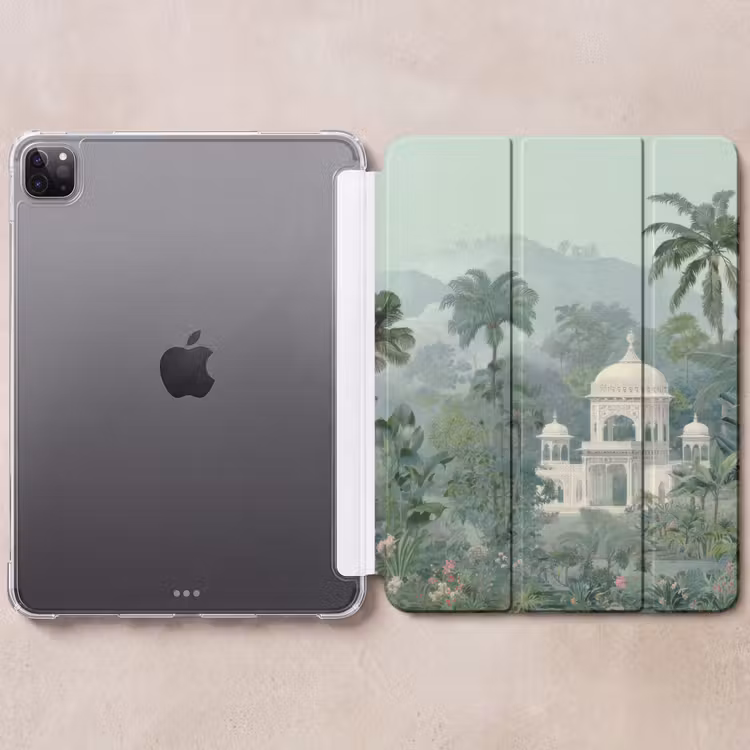 iPad-Hülle - Tropischer Garten - Kuppelgebäude - Blumen — 6