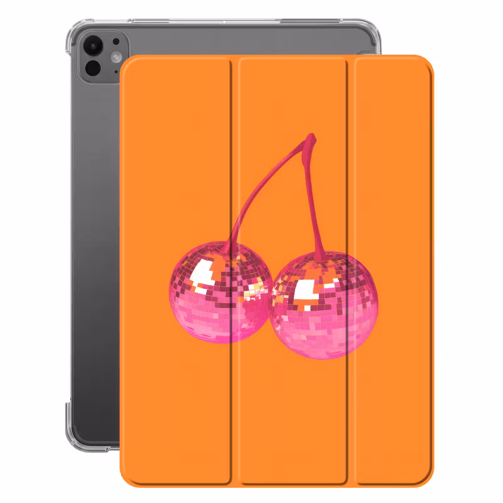 iPad-Hülle - Discokugeln - Kirsche - Spiegel - Rosa — 1