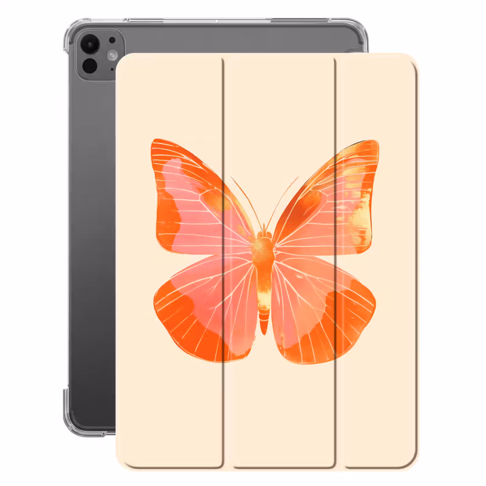 iPad-Hülle - Schmetterling - Minimalistisch - Rosa — 1