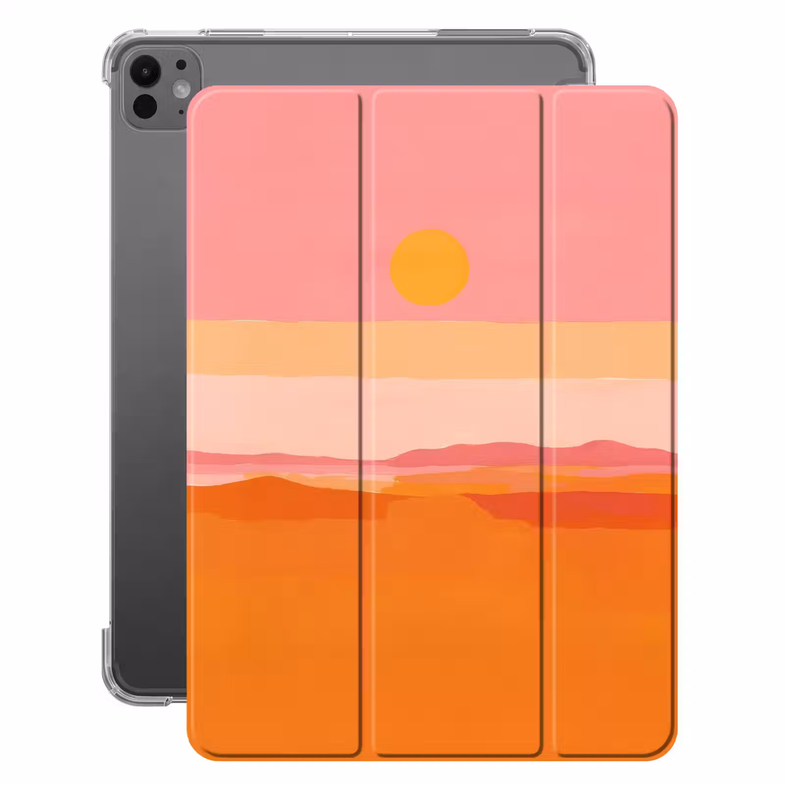 iPad-Hülle - Sonne - Abstrakt - Landschaft - Orange — 1