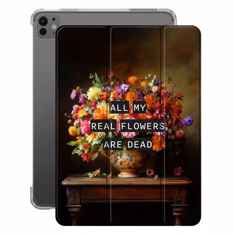 iPad-Hülle - Farbe - Blumen - Vintage - Blumenvase — 1