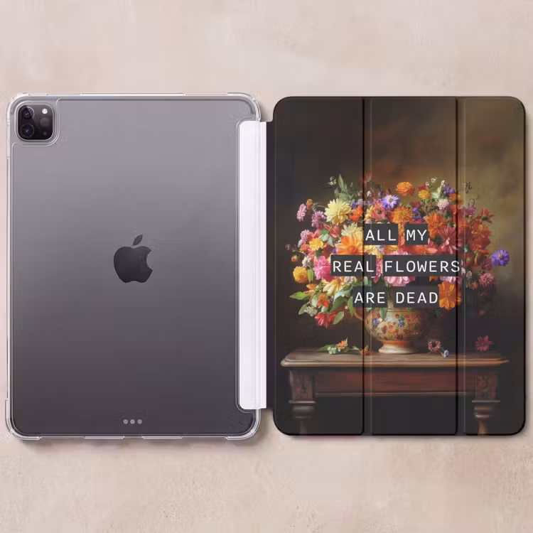 iPad-Hülle - Farbe - Blumen - Vintage - Blumenvase — 6