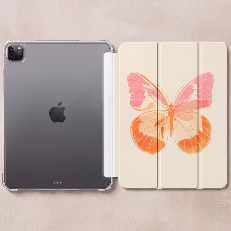 iPad-Hülle - Orange - Schmetterling - Minimalistisch — 6