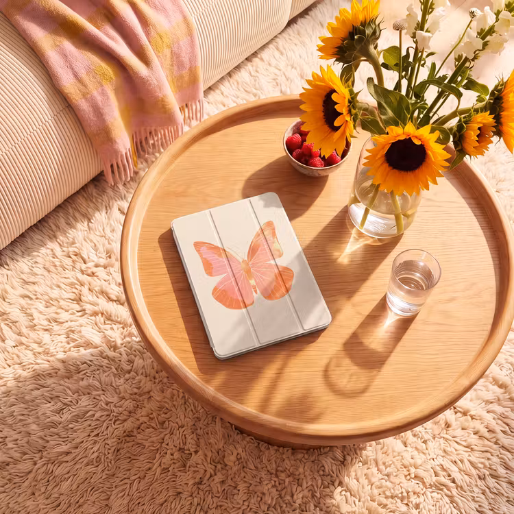 iPad-Hülle - Schmetterling - Minimalistisch - Rosa — 2
