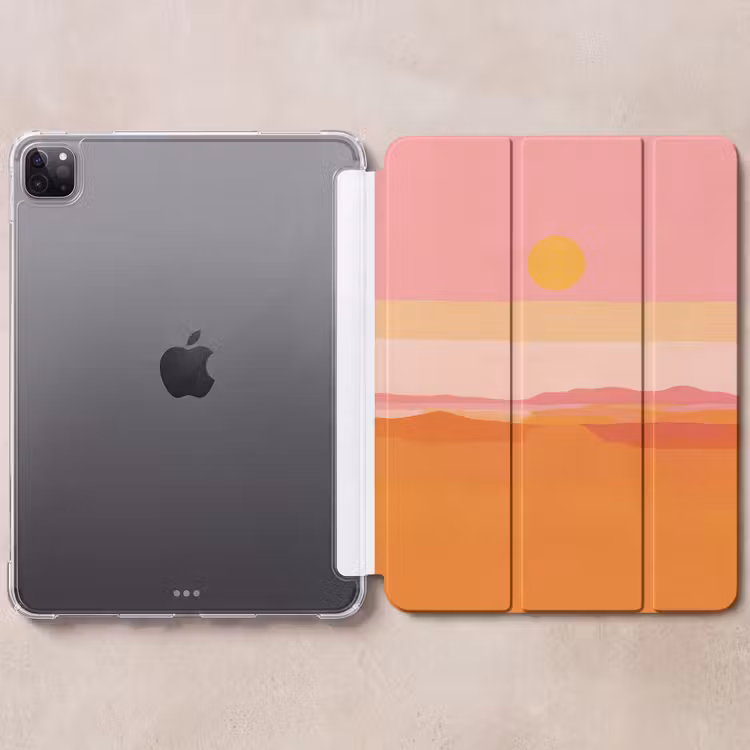 iPad-Hülle - Sonne - Abstrakt - Landschaft - Orange — 6