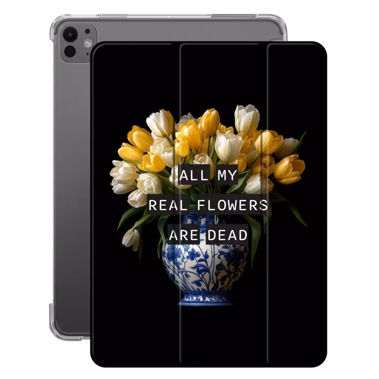 iPad-Hülle - Zitate - Blume - Tulpe - Gelb — 1