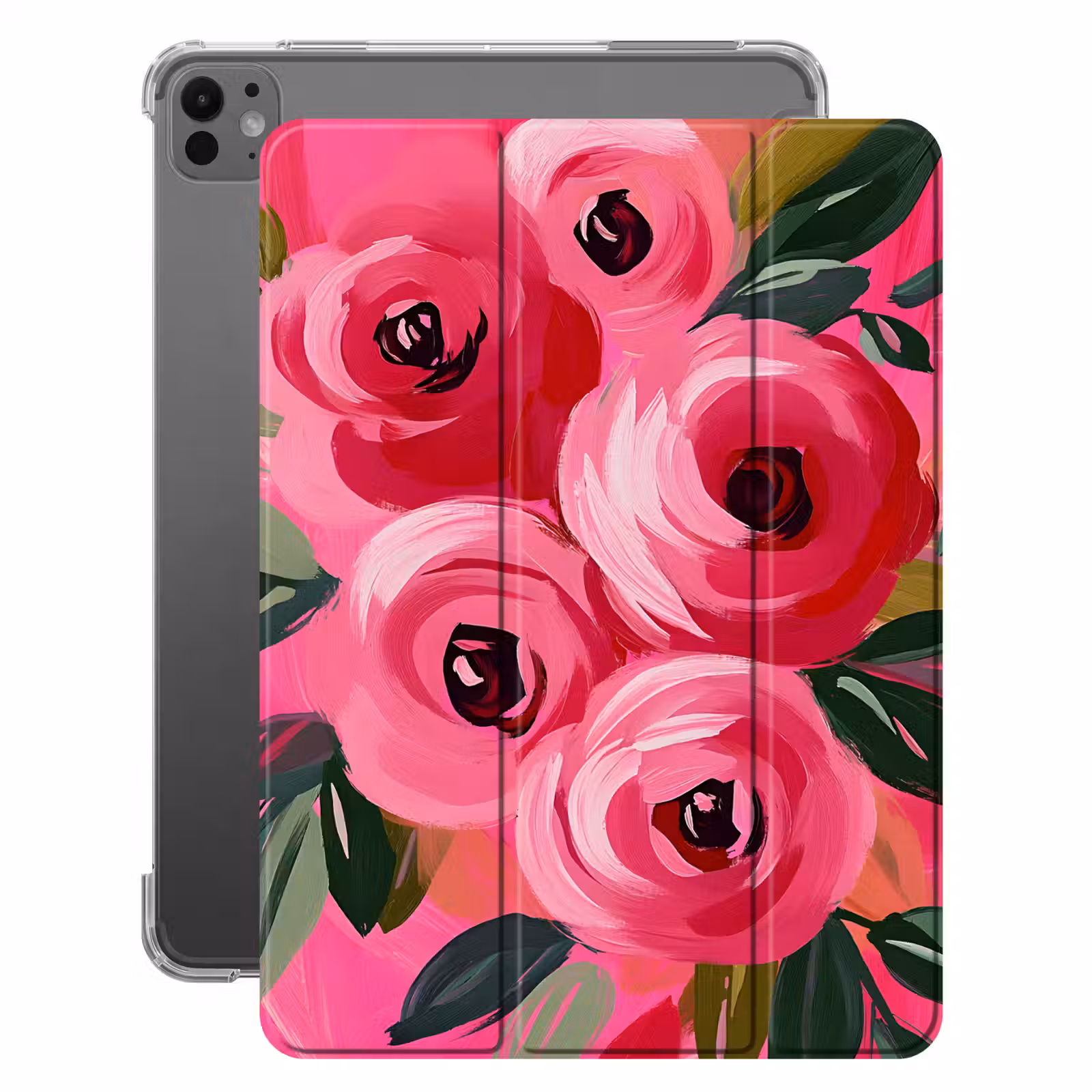 iPad-Hülle - Blumen - Farbe - Rosa — 1