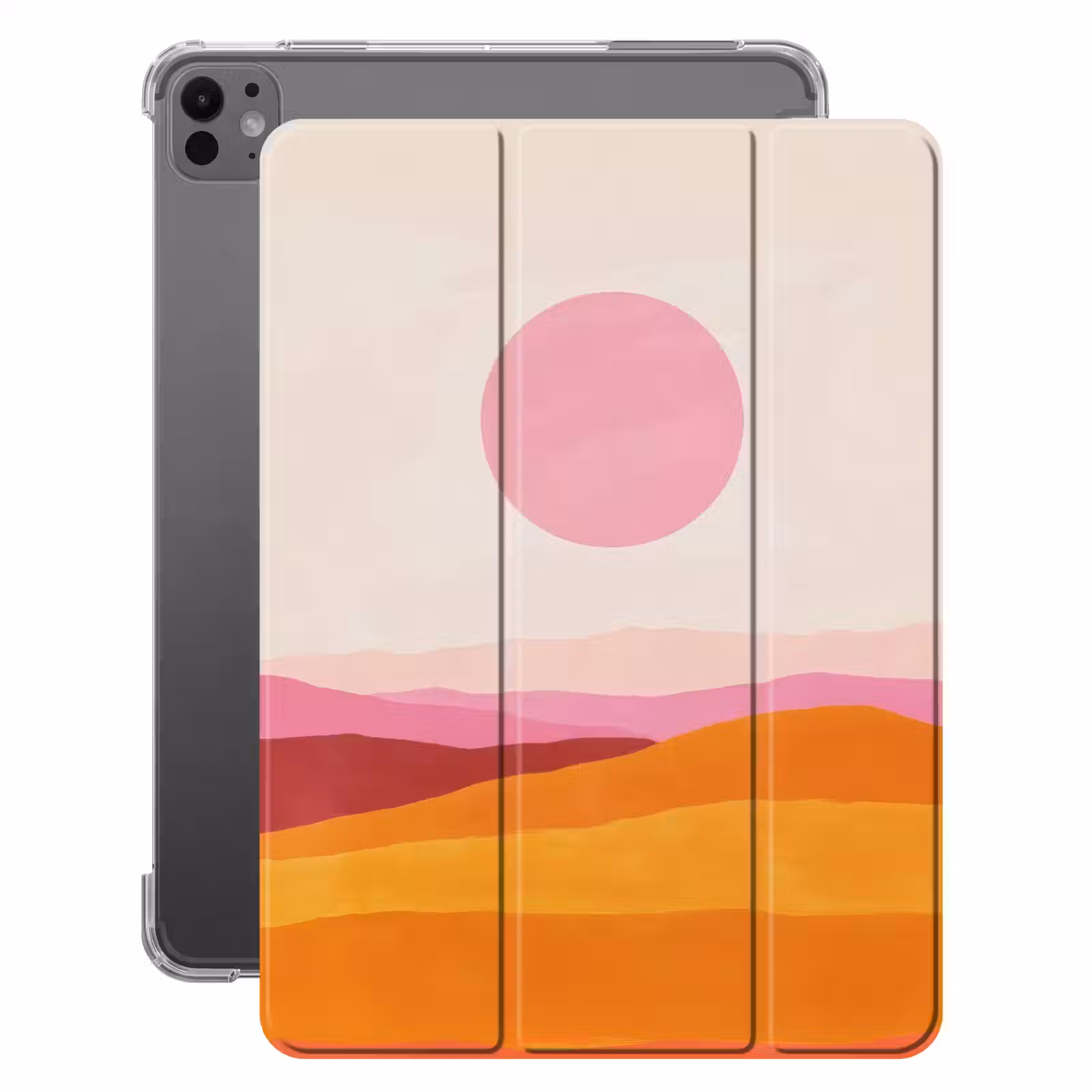 iPad-Hülle - Hügel - Orange - Sonne - Abstrakt — 1