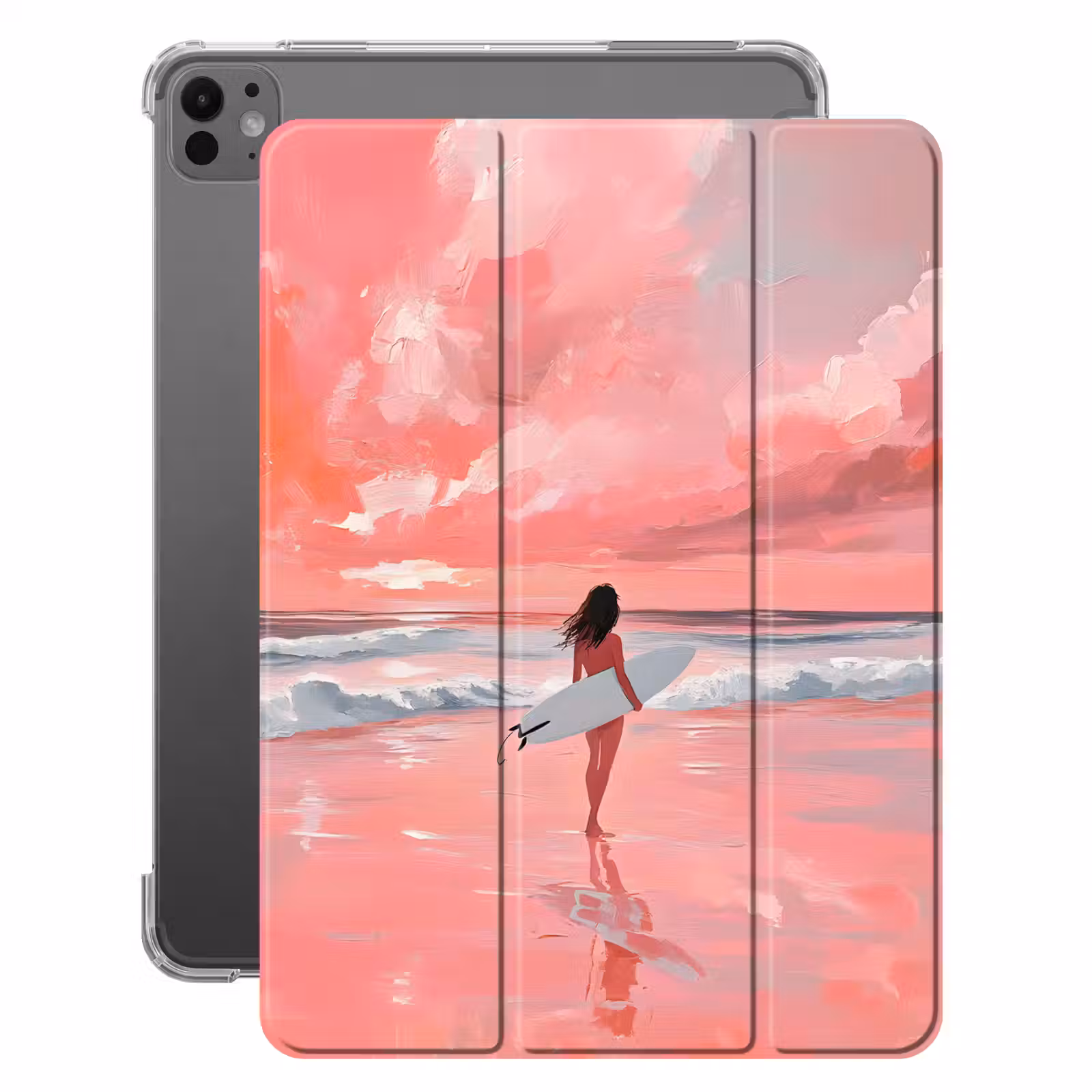 iPad-Hülle - Rosa - Surfen - Meer — 1