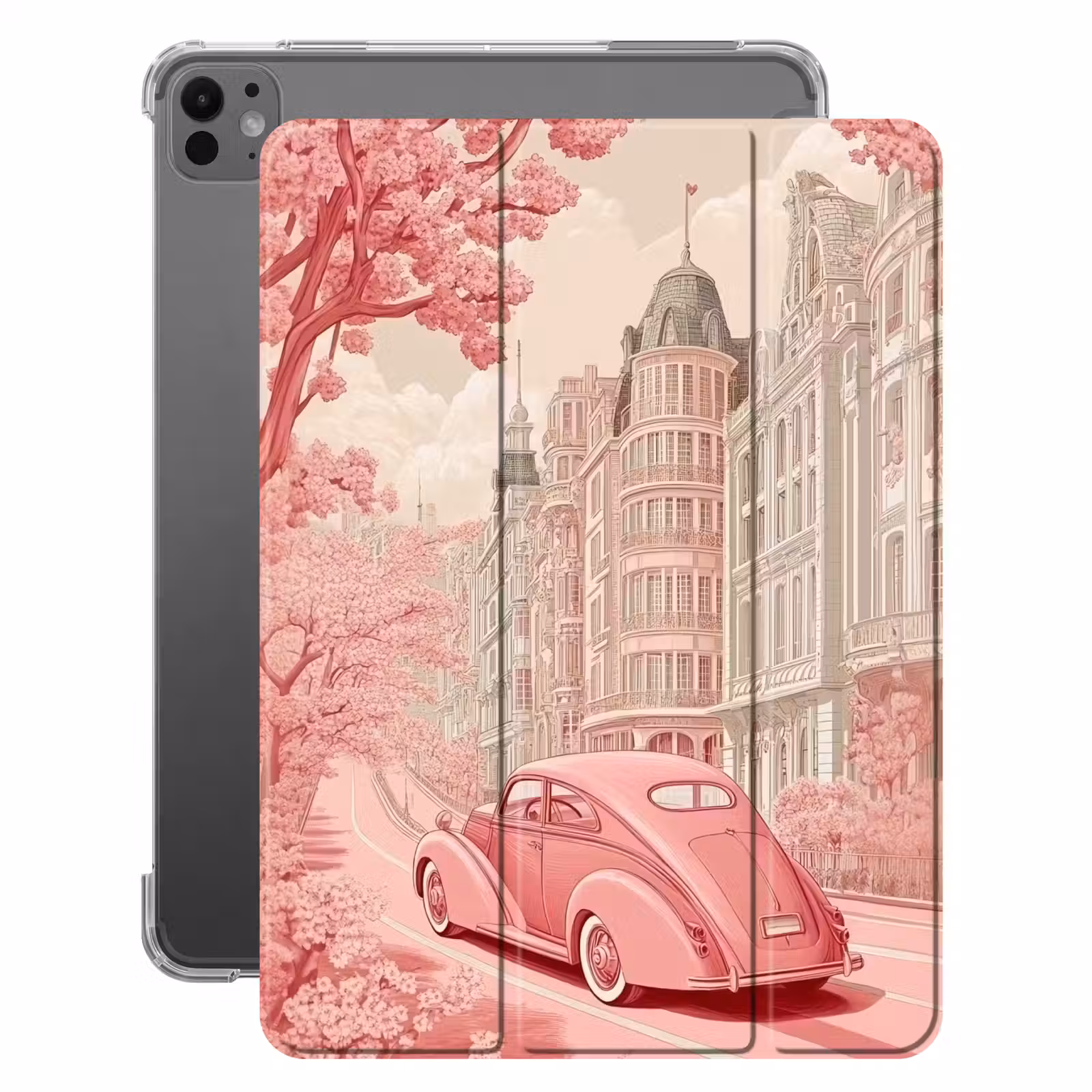 iPad-Hülle - Stadt - Auto - Rosa — 1