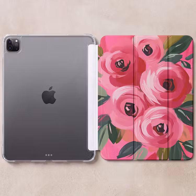 iPad-Hülle - Blumen - Farbe - Rosa — 6