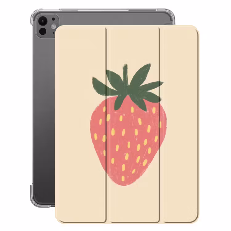 iPad-Hülle - Erdbeere - Minimalistisch - Rot - Obst — 1