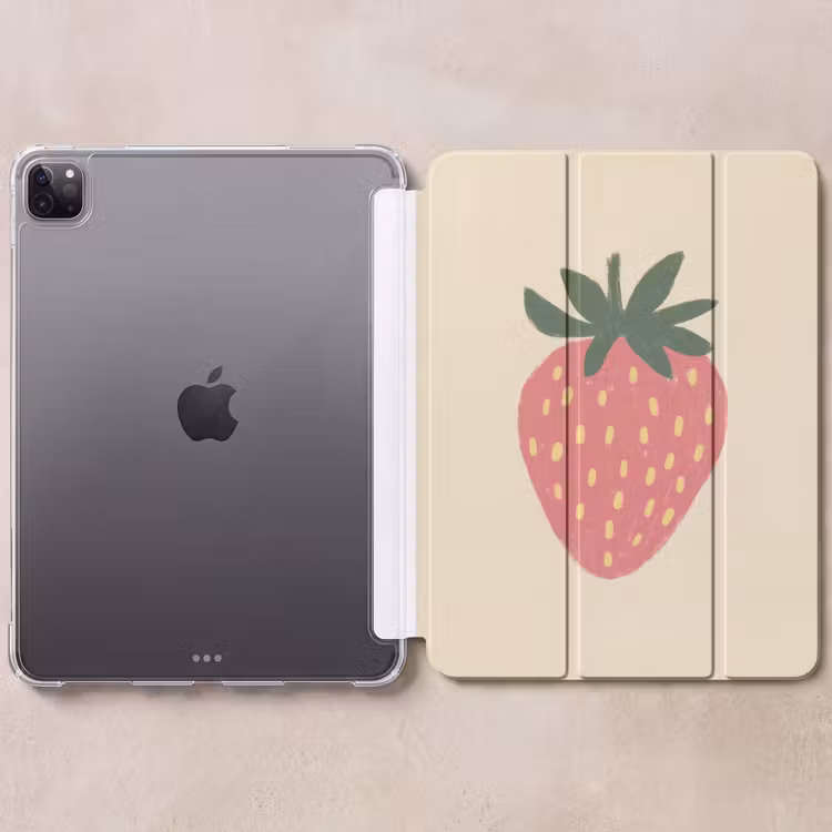 iPad-Hülle - Erdbeere - Minimalistisch - Rot - Obst — 6