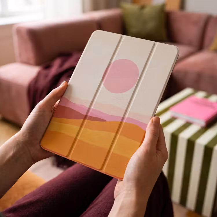 iPad-Hülle - Hügel - Orange - Sonne - Abstrakt — 4