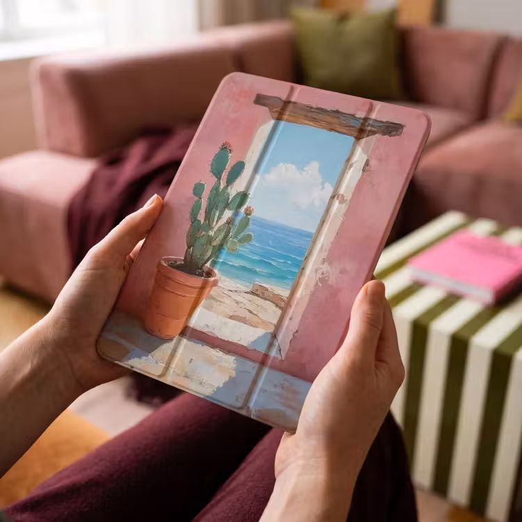 iPad-Hülle - Meer - Rosa - Kaktus — 4