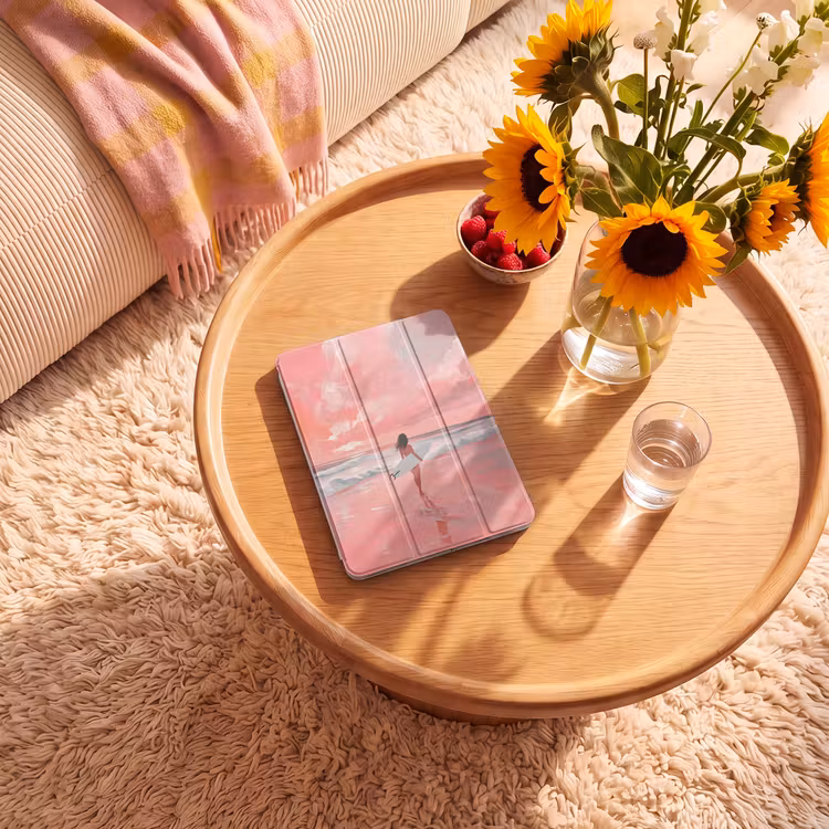 iPad-Hülle - Rosa - Surfen - Meer — 2