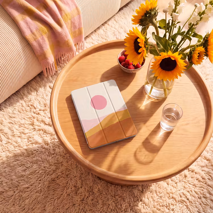 iPad-Hülle - Sonne - Hügel - Abstrakt - Rosa — 2