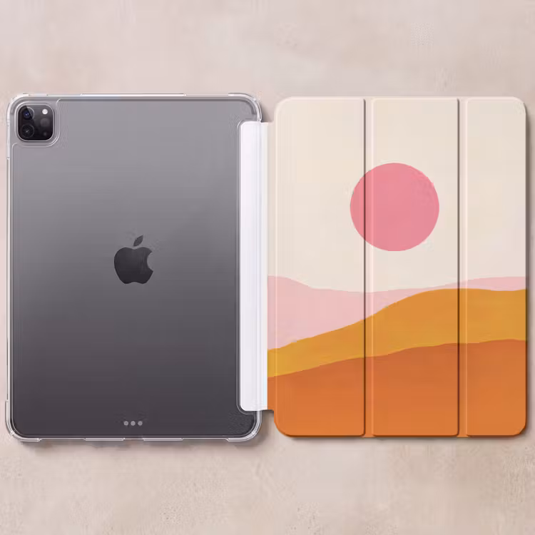 iPad-Hülle - Sonne - Hügel - Abstrakt - Rosa — 6