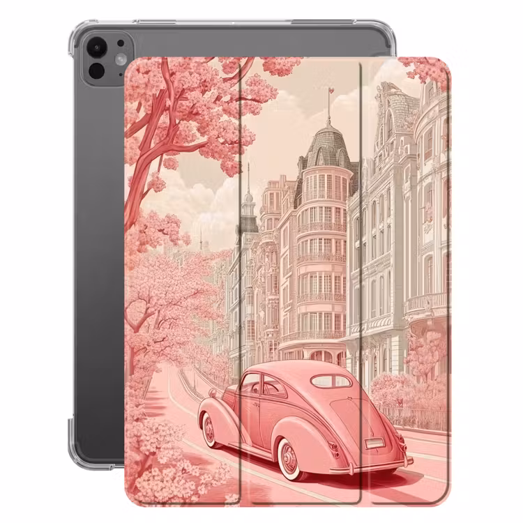 iPad-Hülle - Stadt - Auto - Rosa — 1