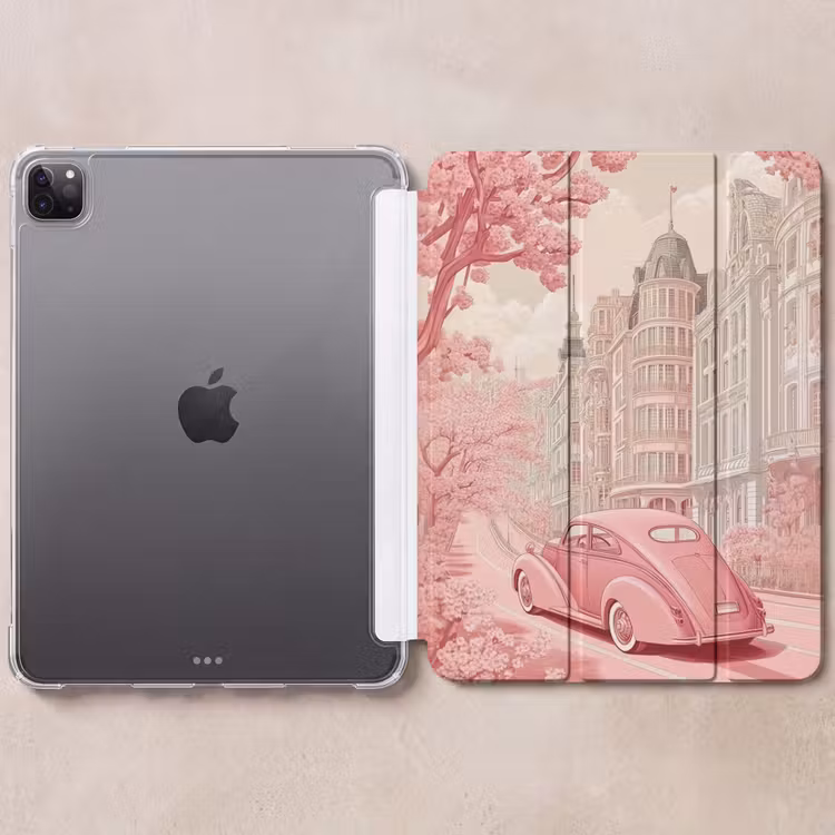 iPad-Hülle - Stadt - Auto - Rosa — 6