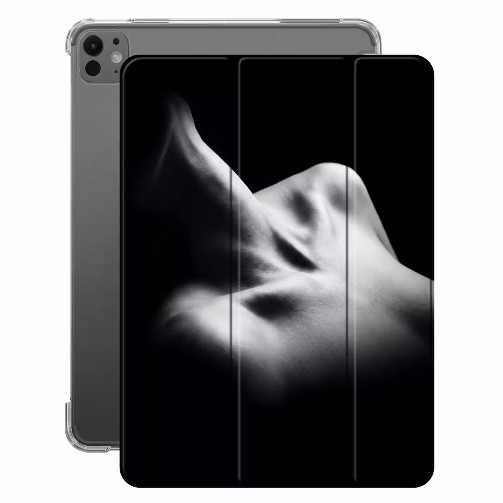 iPad-Hülle - Körper - Formen - Abstrakt - Schwarz - Weiß - Sinnlich — 1