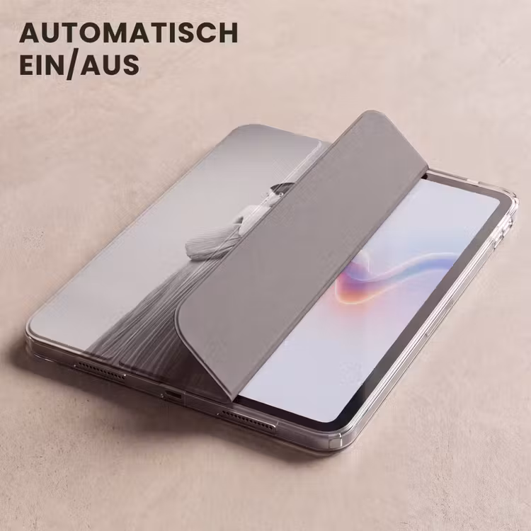 iPad-Hülle - Frau - Rücken - Textur - Schwarz - Weiß - Elegant — 5