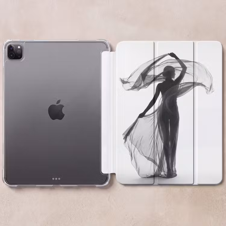 iPad-Hülle - Frau - Schleier - Porträt - Schwarz - Weiß - Künstlerisch — 6