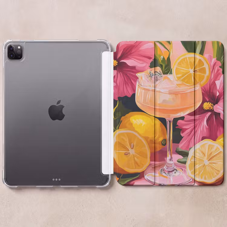 iPad-Hülle - Getränk - Blumen - Gelb — 6