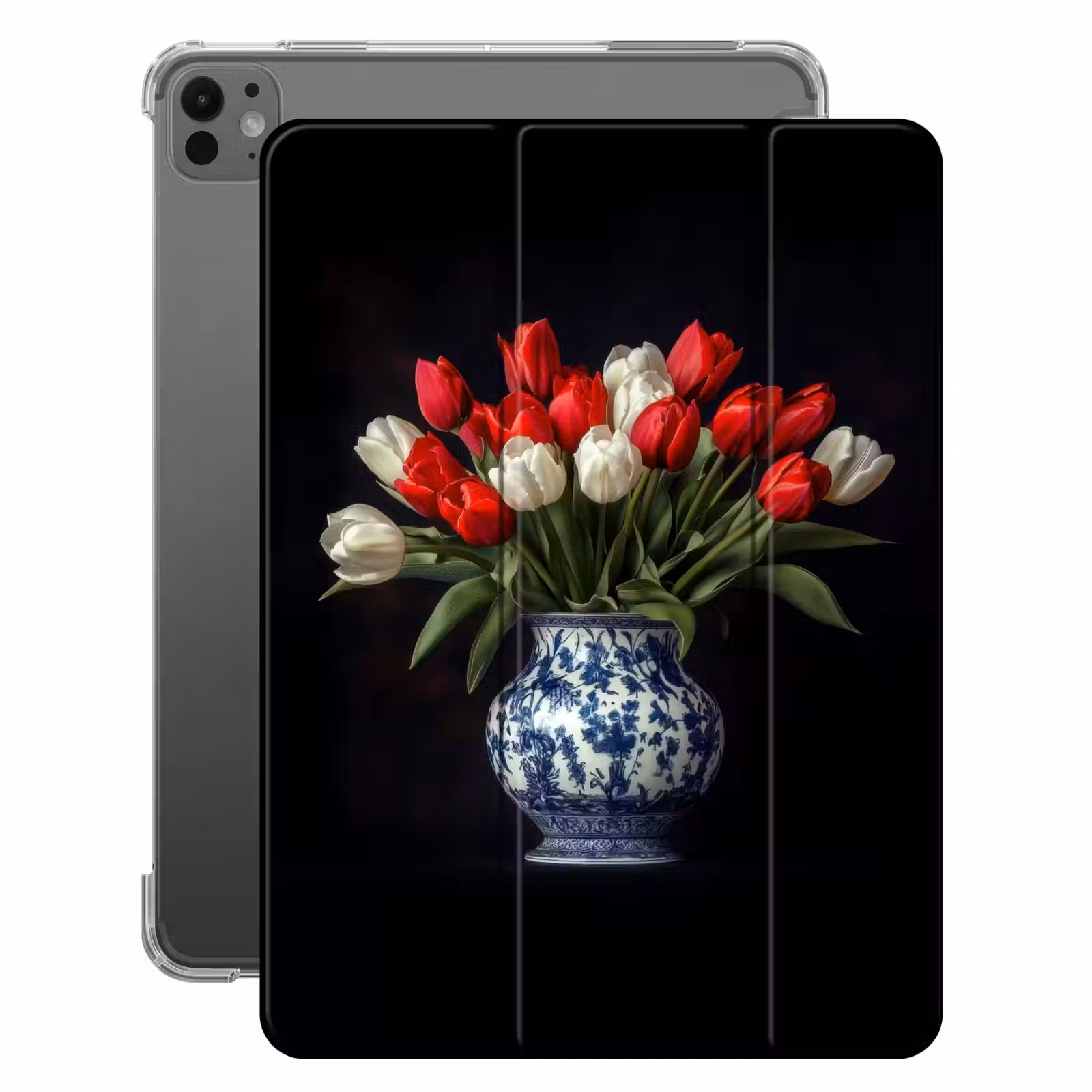 iPad-Hülle - Rot - Blumen - Tulpen - Vase — 1