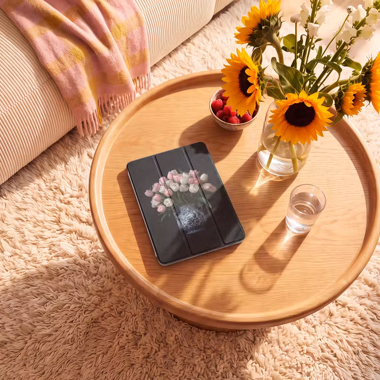 iPad-Hülle - Blumen - Rosa - Tulpen - Vase — 2