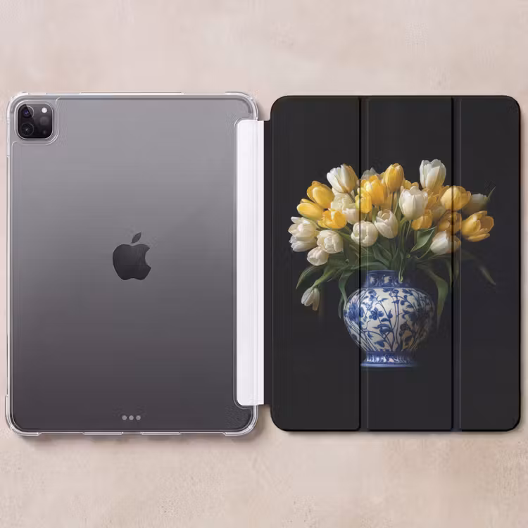 iPad-Hülle - Gelb - Tulpen - Vase - Blumen — 6