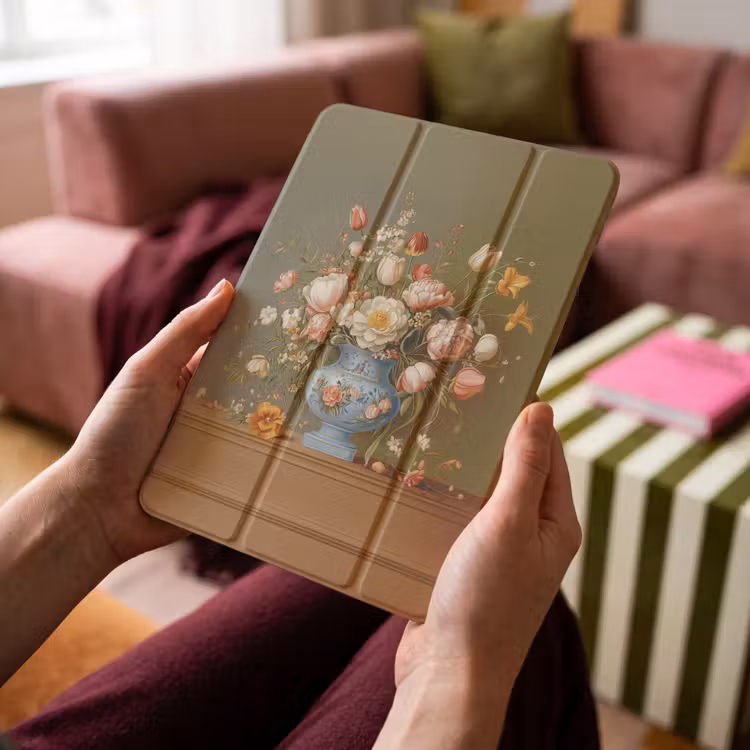 iPad-Hülle - Neutral - Blumen - Blumenstrauß - Vase — 4