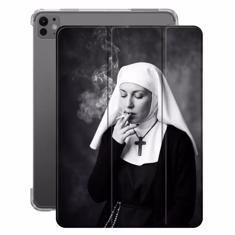 iPad-Hülle - Nichtraucher - Porträt - Schwarz - Weiß - Rebellen — 1