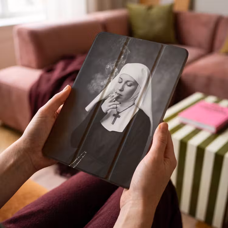 iPad-Hülle - Nichtraucher - Porträt - Schwarz - Weiß - Rebellen — 4