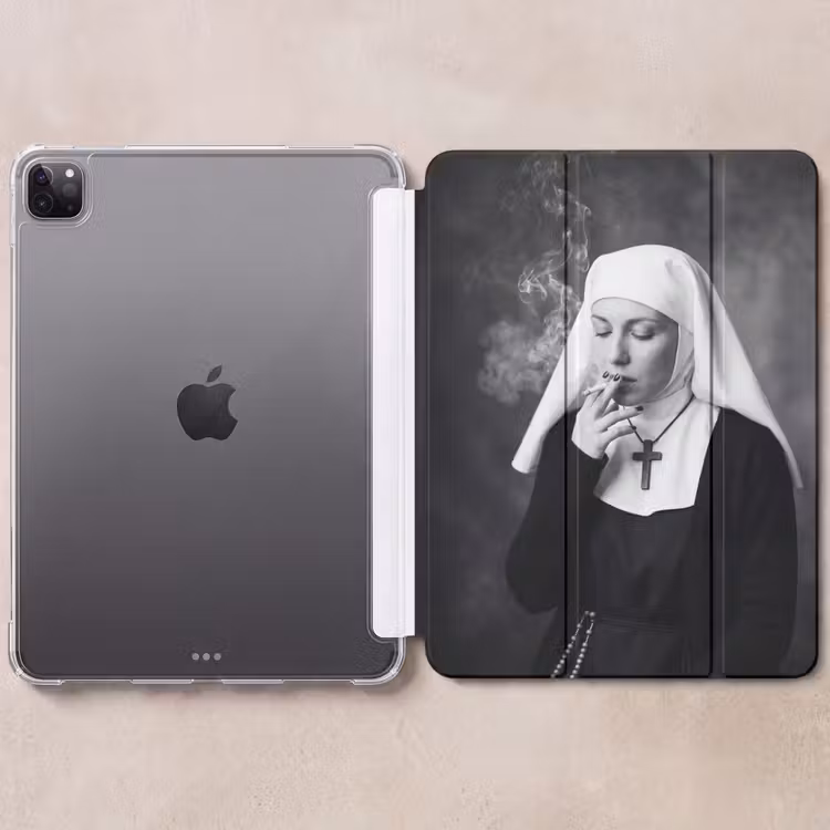 iPad-Hülle - Nichtraucher - Porträt - Schwarz - Weiß - Rebellen — 6