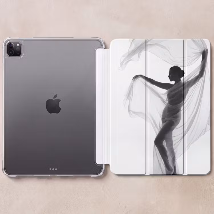 iPad-Hülle - Silhouette - Schleier - Formen - Schwarz - Weiß - Sinnlich — 6