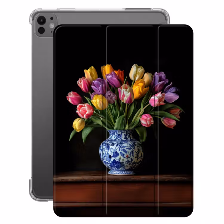 iPad-Hülle - Tulpen - Farben - Vase — 1