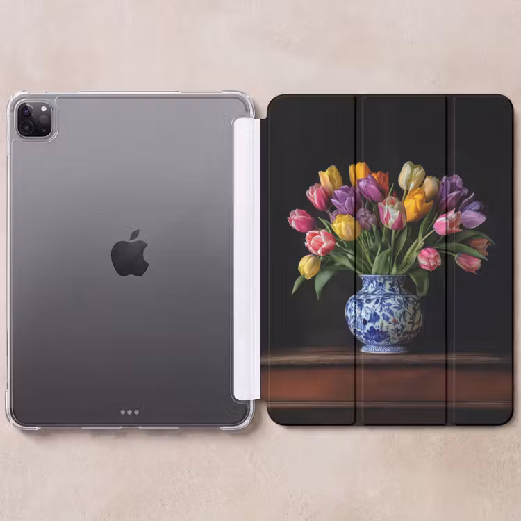 iPad-Hülle - Tulpen - Farben - Vase — 6