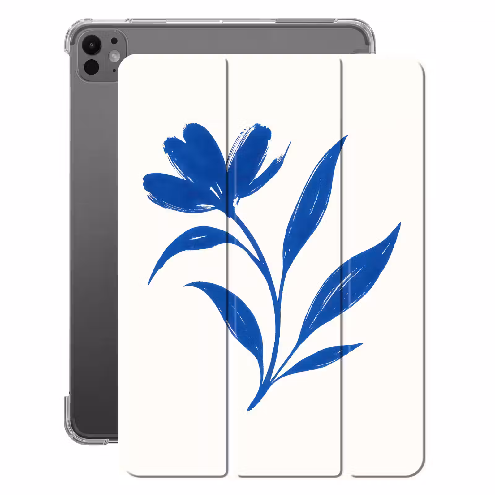iPad-Hülle - Blume - Blütenblätter - Minimalistisch - Blau — 1